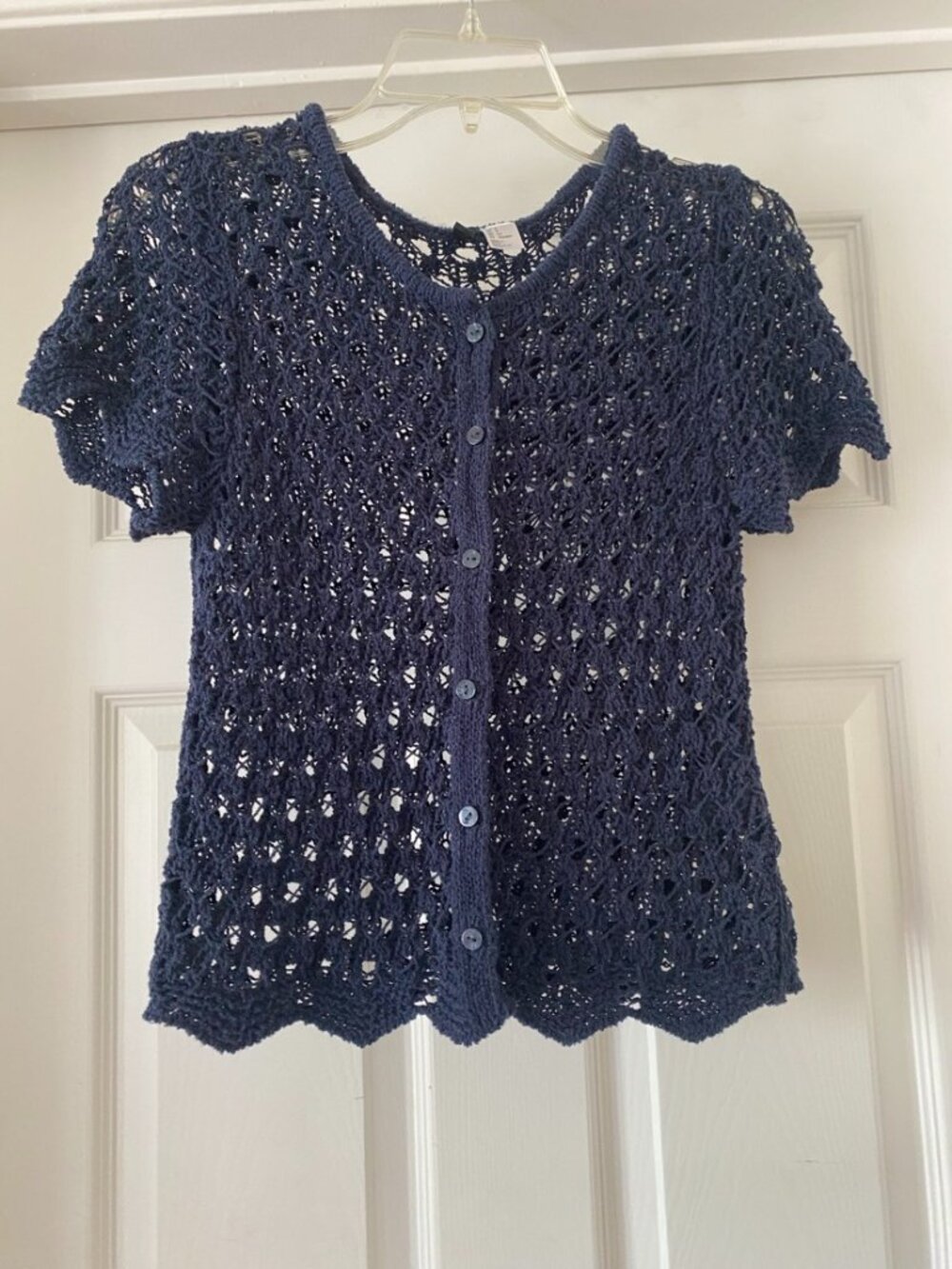 H&M Divided Navy Knit Top - Size Small, Gently Used